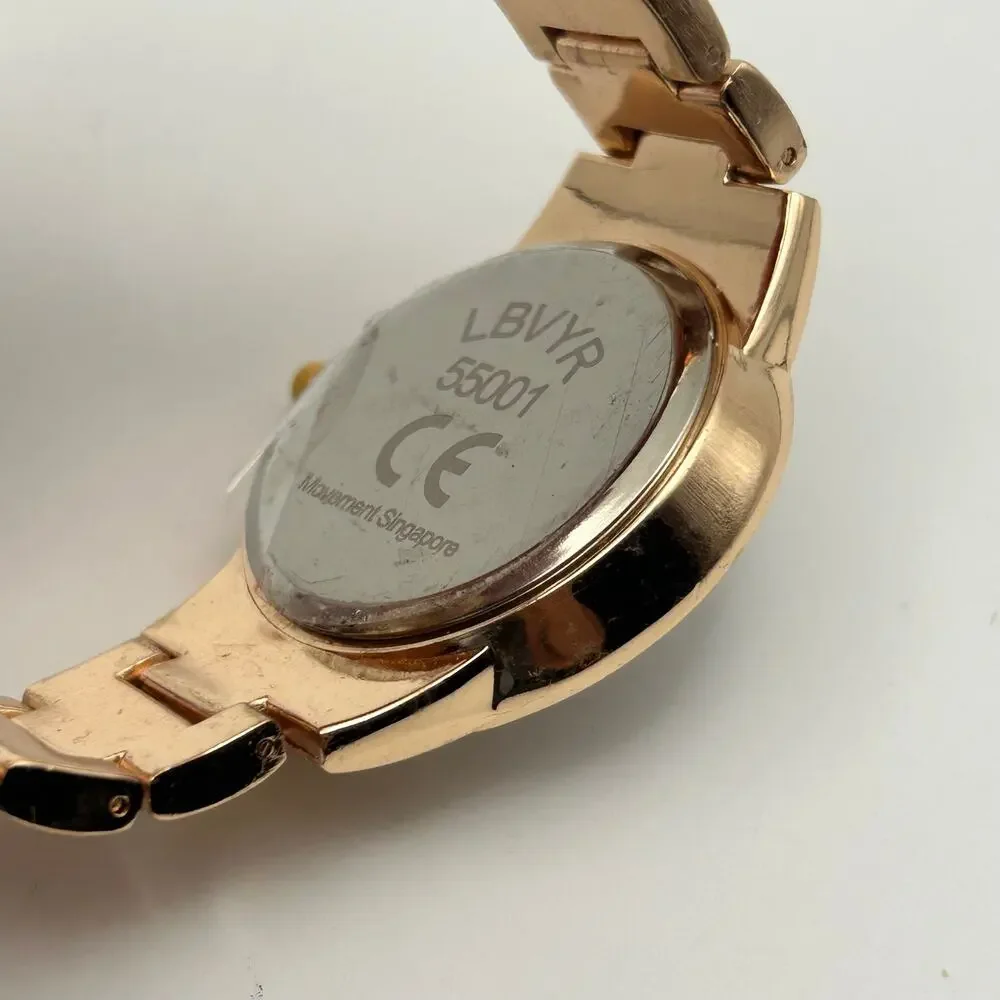 LBVYR Rose-gold Crystal Dial Ladies Watch Working New Battery